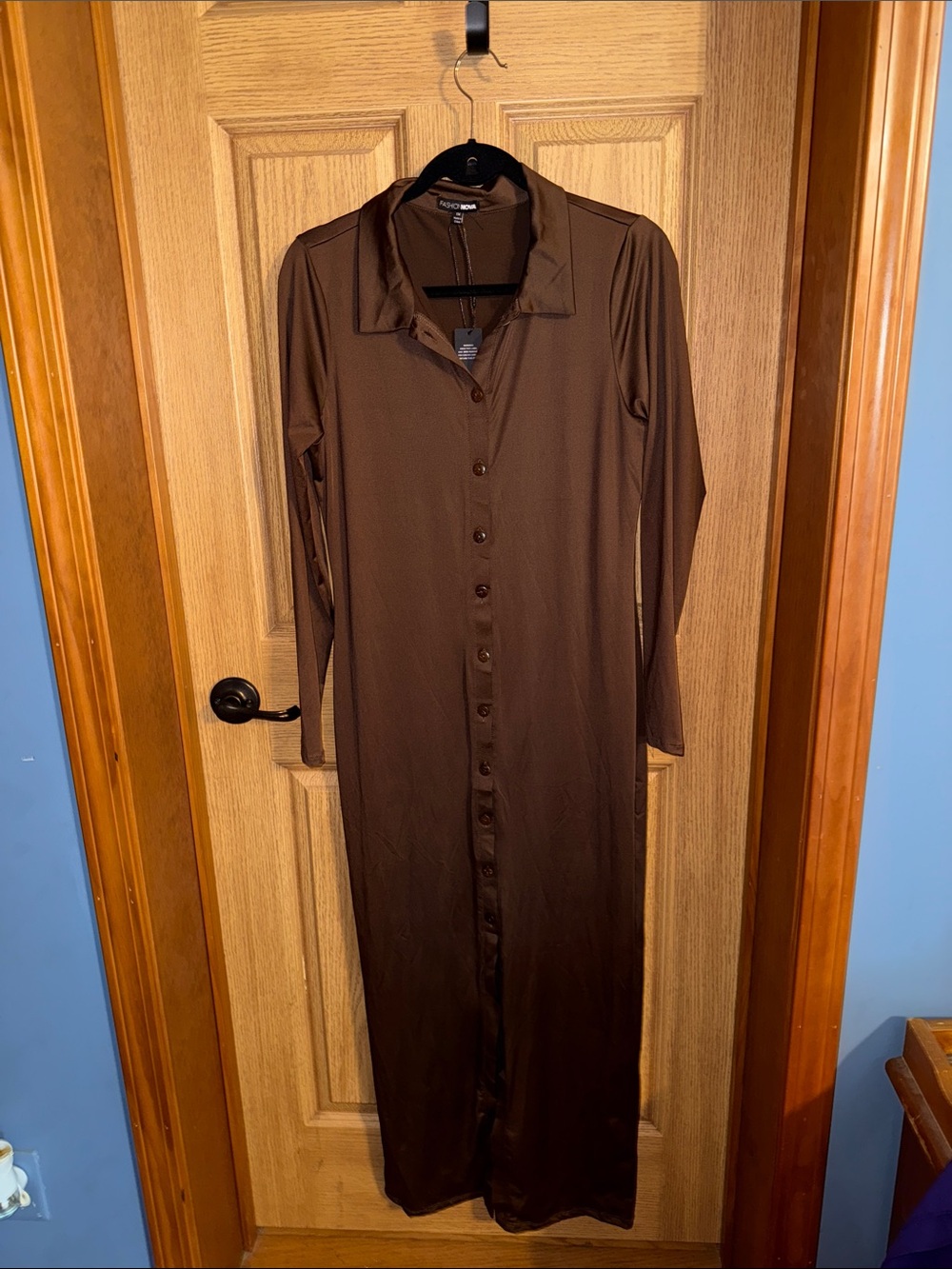 Maxi Button-Front Maxi Dress